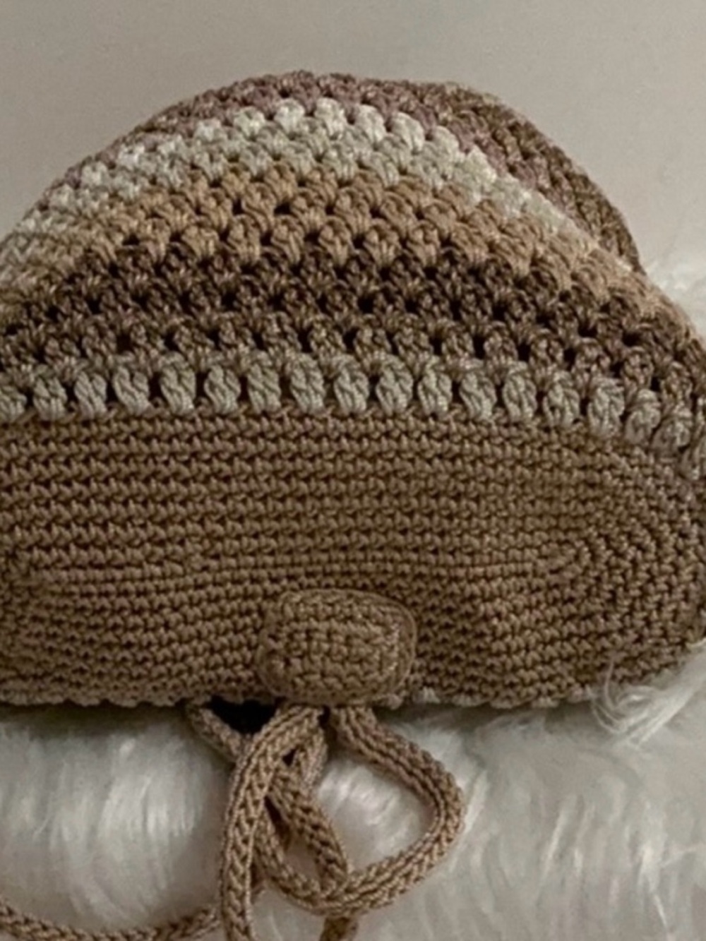 The Sak Crochet Drawstring Backpack Boho Bucket Bag - Picture 7 of 10